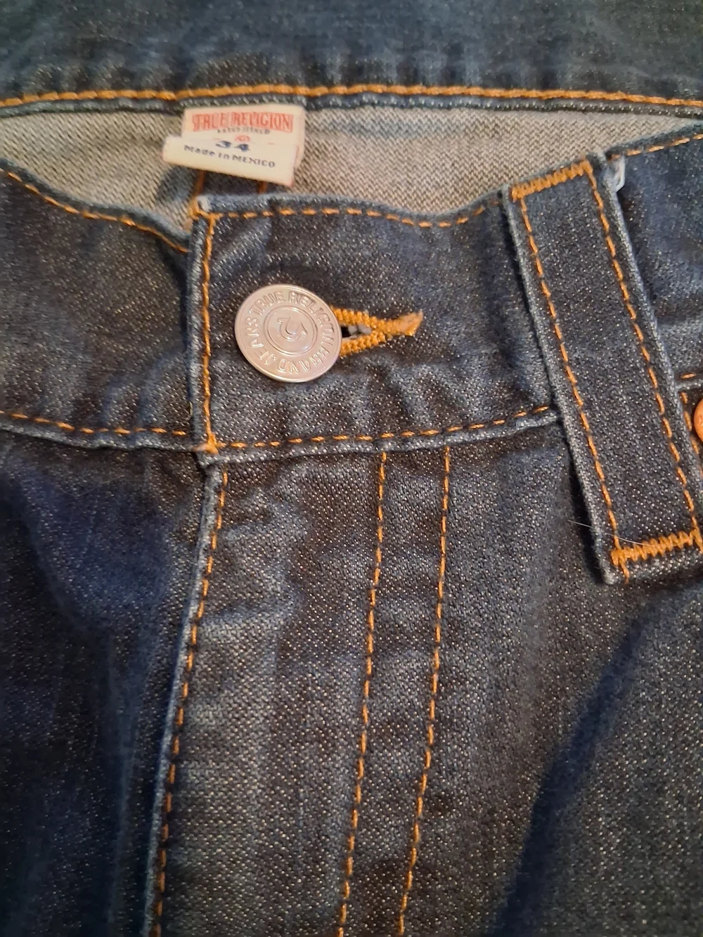 True Religion Men's Dark Blue Straight-Leg Jeans